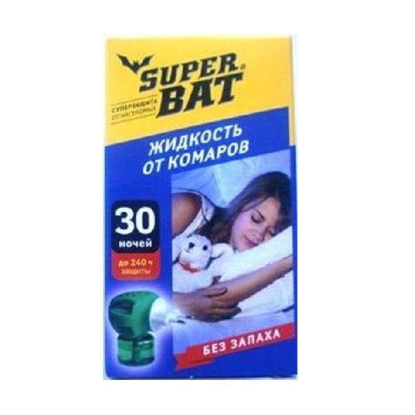Жидкость от комаров, 45 ночей, Super Bat, картонная коробка