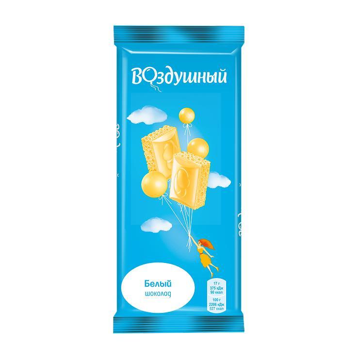 Шоколад Воздушный белый пористый 85 гр., флоу-пак