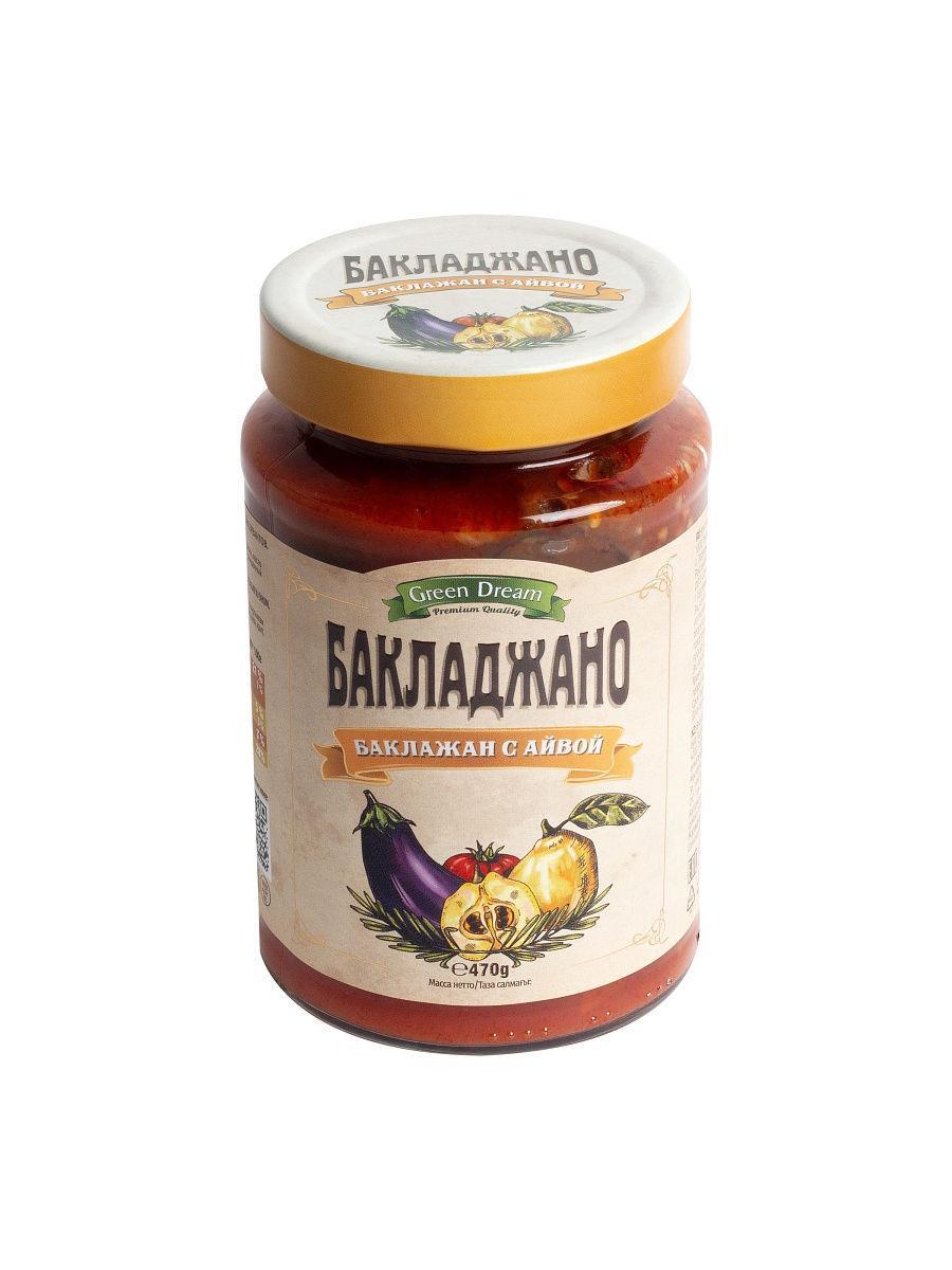 Баклажан Green Dream с айвой Болгария , 470 гр, стекло