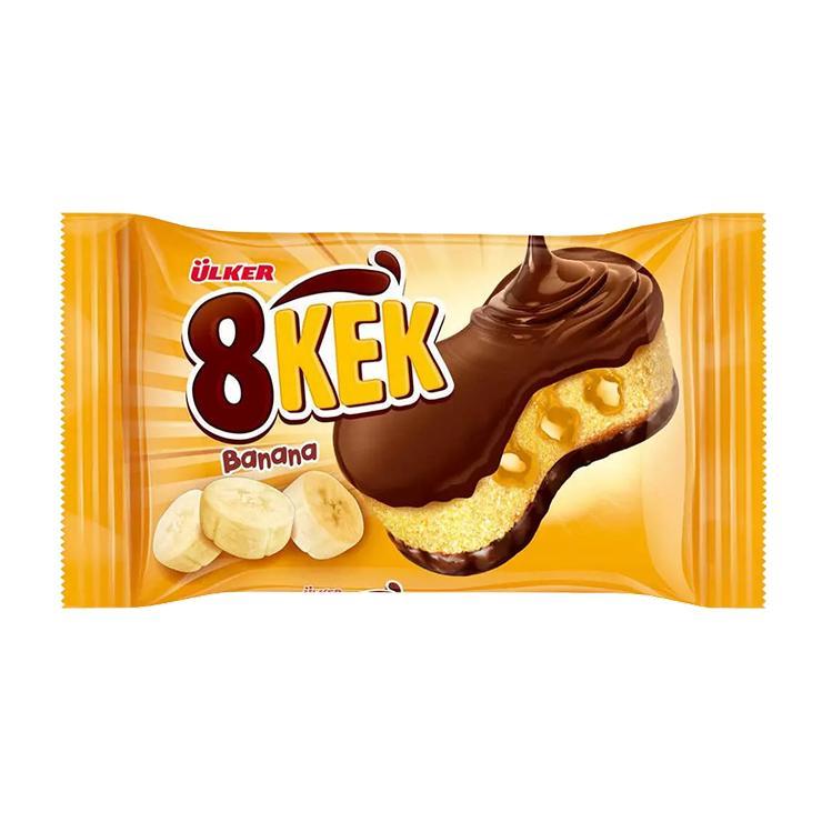 Кекс ULKER DANKEK 8KEK в какао глазури с банановым кремом 40 гр., флоу-пак