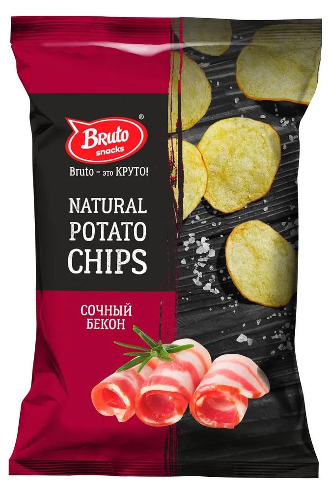 Картошечка Bruto Сочный бекон 120 гр., флоу-пак