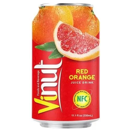Напиток сокосодержащий Vinut красный апельсин Вьетнам 330 мл., ж/б