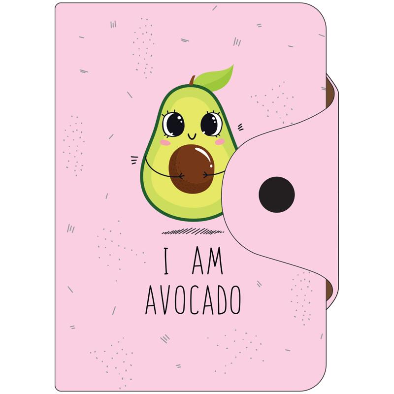 Визитница карманная OfficeSpace I'm Avocado, 10 карманов, 75*110мм, ПВХ