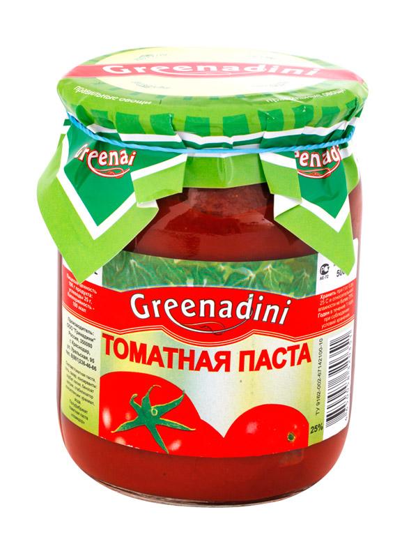 Томатная паста Greenadini 500 гр., стекло