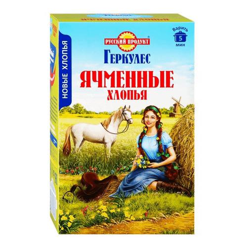 Хлопья Русский Продукт Геркулес ячменные, 400 гр., картон