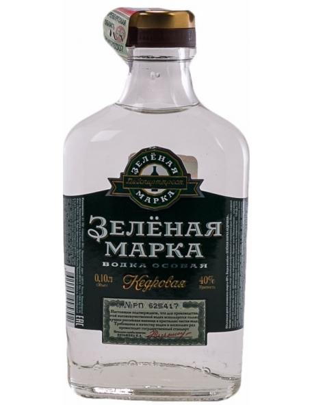 Водка Зеленая Марка кедровая особая 40% 100 мл., стекло