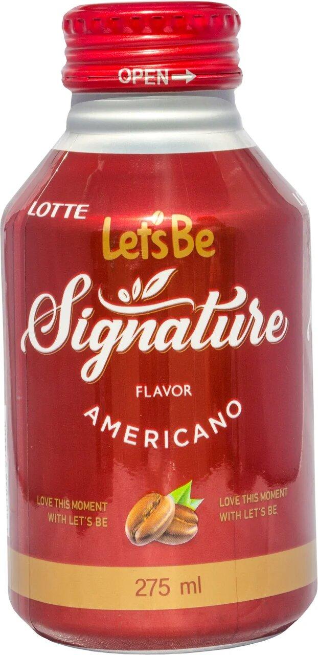 Напиток кофейный Lotte Signature американо 275 мл., ж/б