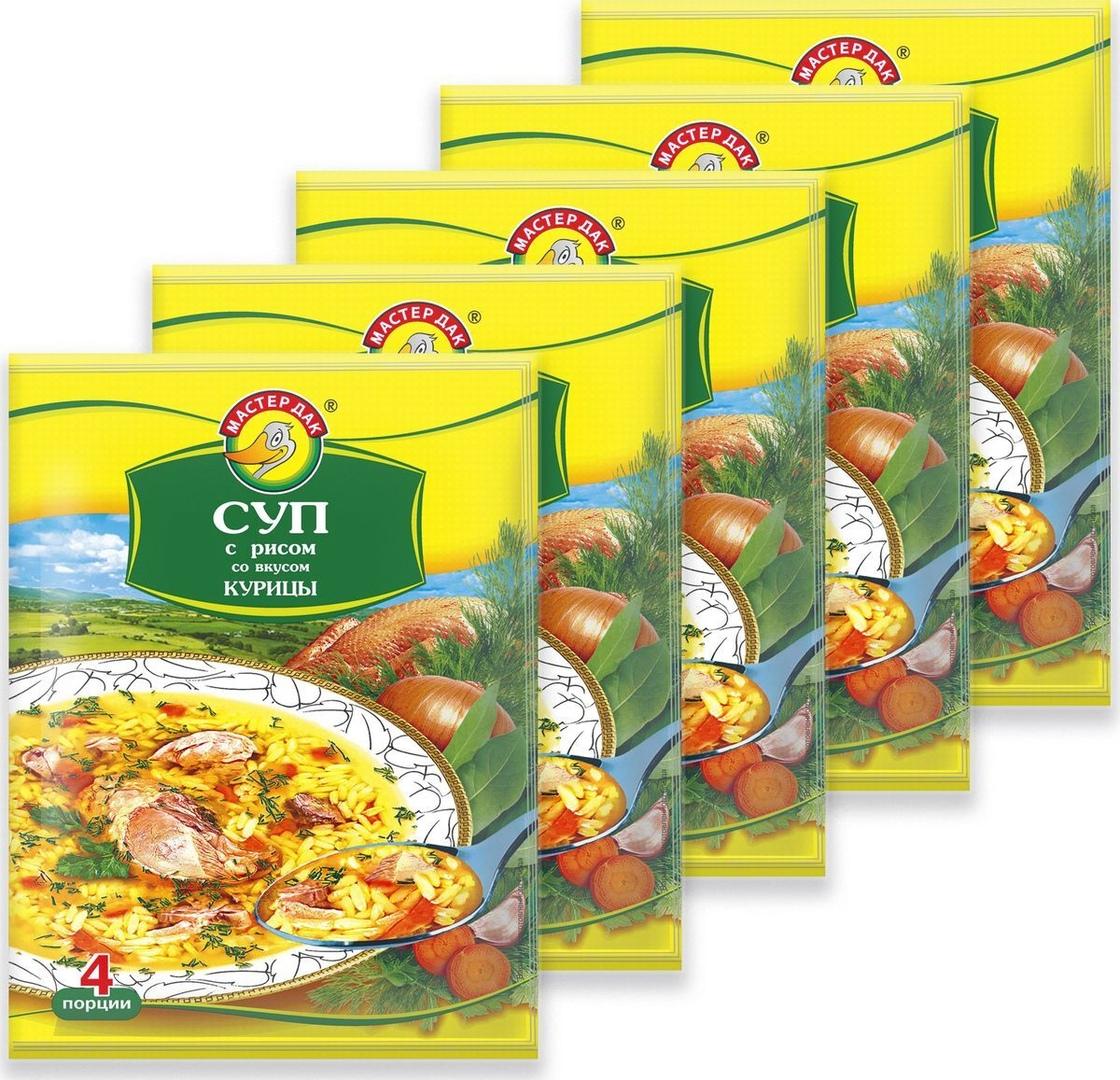 Суп с мак.изделиями 5 пакетиков по 60 гр курица/мясо, Мастер дак, 60 гр., флоу-пак