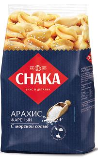 Арахис Chaka обжаренный с морской солью 80 гр., флоу-пак