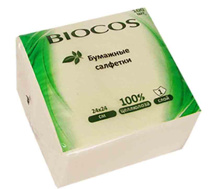 Бумажные салфетки BioCos Цветные 1 слой 100шт