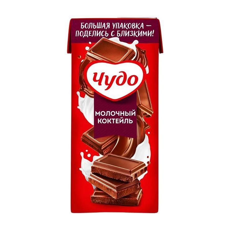 Коктейль молочный Чудо Шоколад 2% 960 гр., тетра-пак