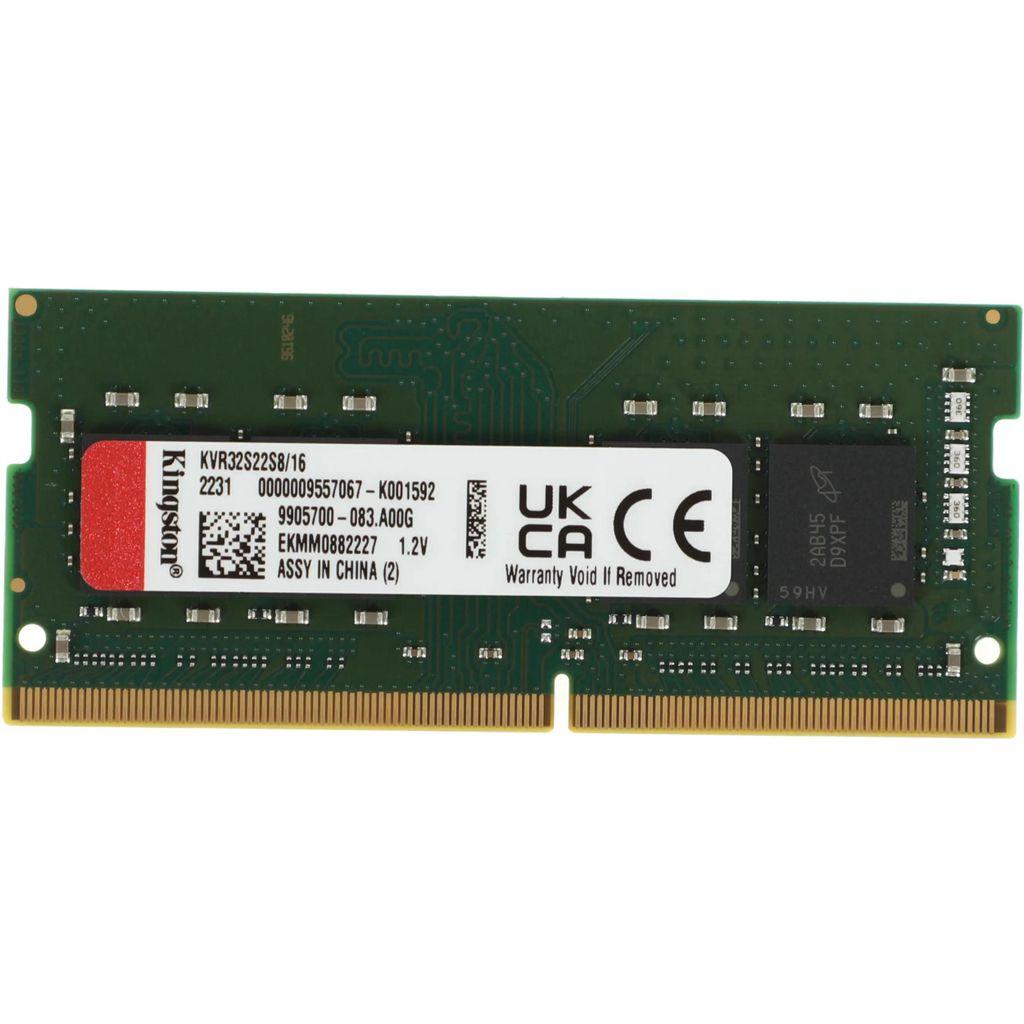 Оперативная память Kingston Valueram KVR32S22S8/16 DDR4 - 1x 16ГБ 3200МГц, для ноутбуков (SO-DIMM), Ret
