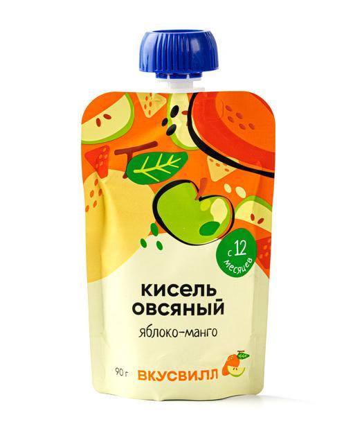 Кисель овсяный ВкусВилл Яблоко-манго 90 гр., пауч
