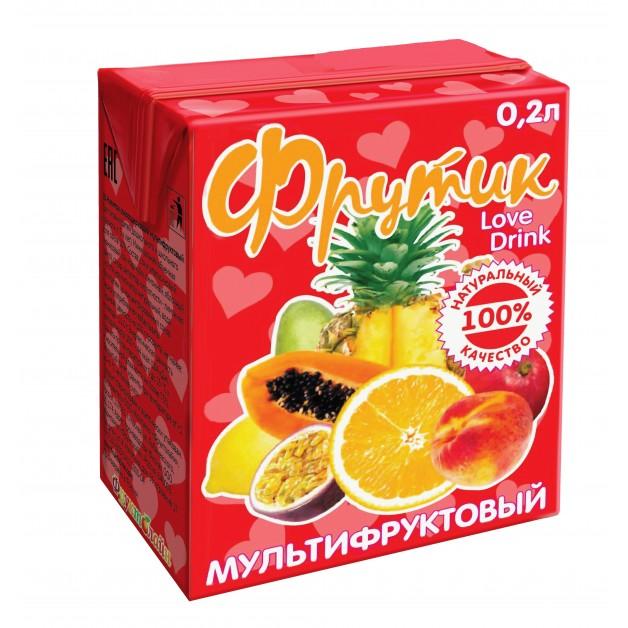 Напиток Мультифруктовый Фрутик, 200 мл., тетра-пак