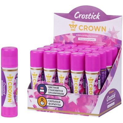Клей-карандаш с цветным индикатором Crown Indicator, 15 гр., пластиковая упаковка