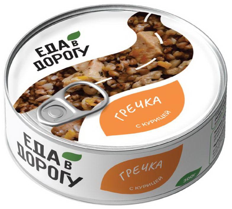 Гречка Еда в дорогу с курицей, 300 гр., ж/б