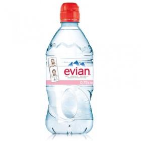 Вода негазированная Evian питьевая спортивная 750 мл., ПЭТ