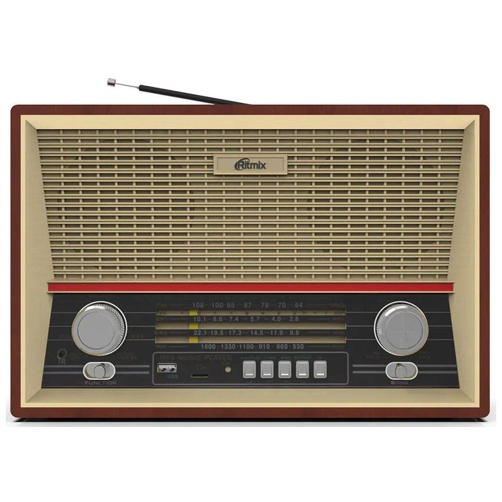 Радиоприемник Ritmix RPR-102, дерево коричневое