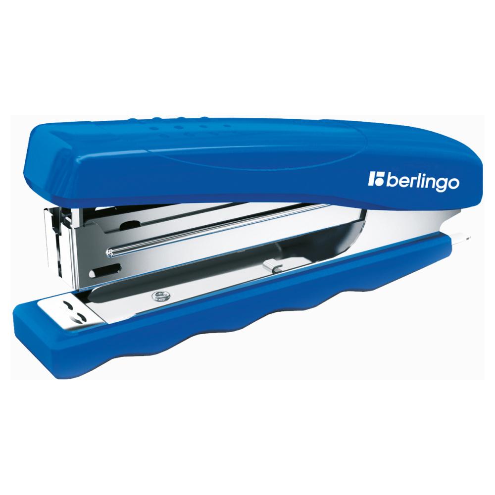 Степлер Berlingo Comfort №10 до 16 листов пластиковый корпус синий., картон