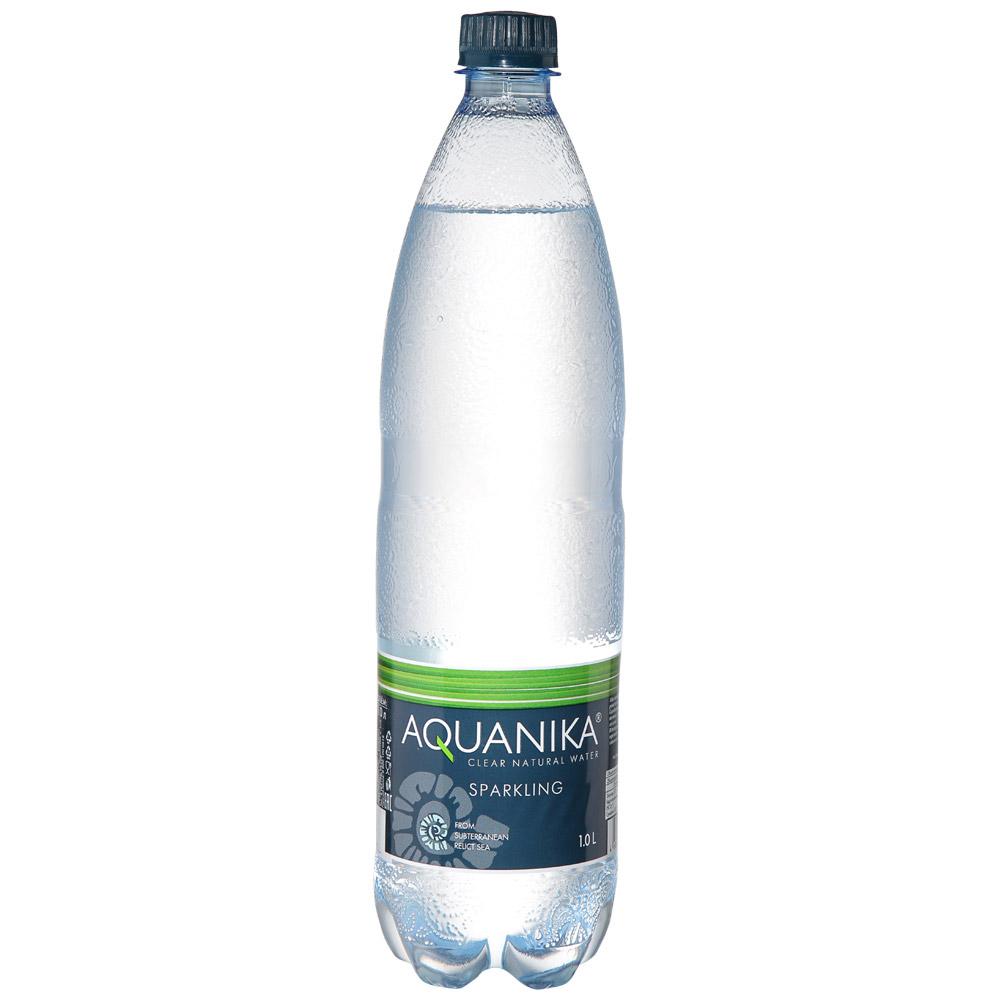 Вода газированная Aquanika высшей категории 1 л., ПЭТ