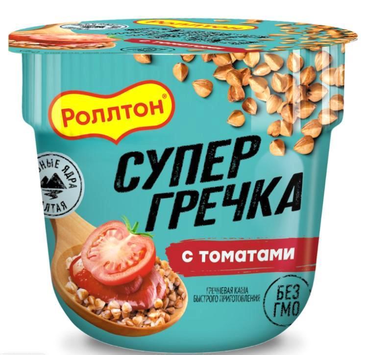 Каша быстрого приготовления Роллтон гречневая с томатами 45 гр., стакан