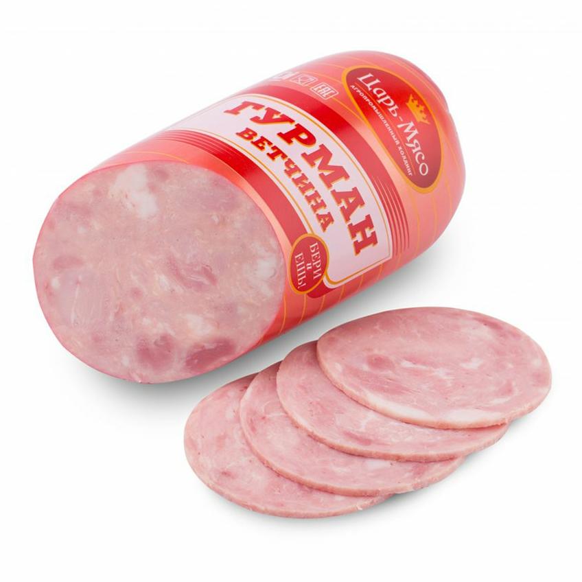 Колбаса Царь-Мясо Гурман ветчина вареная 1 кг., оболочка