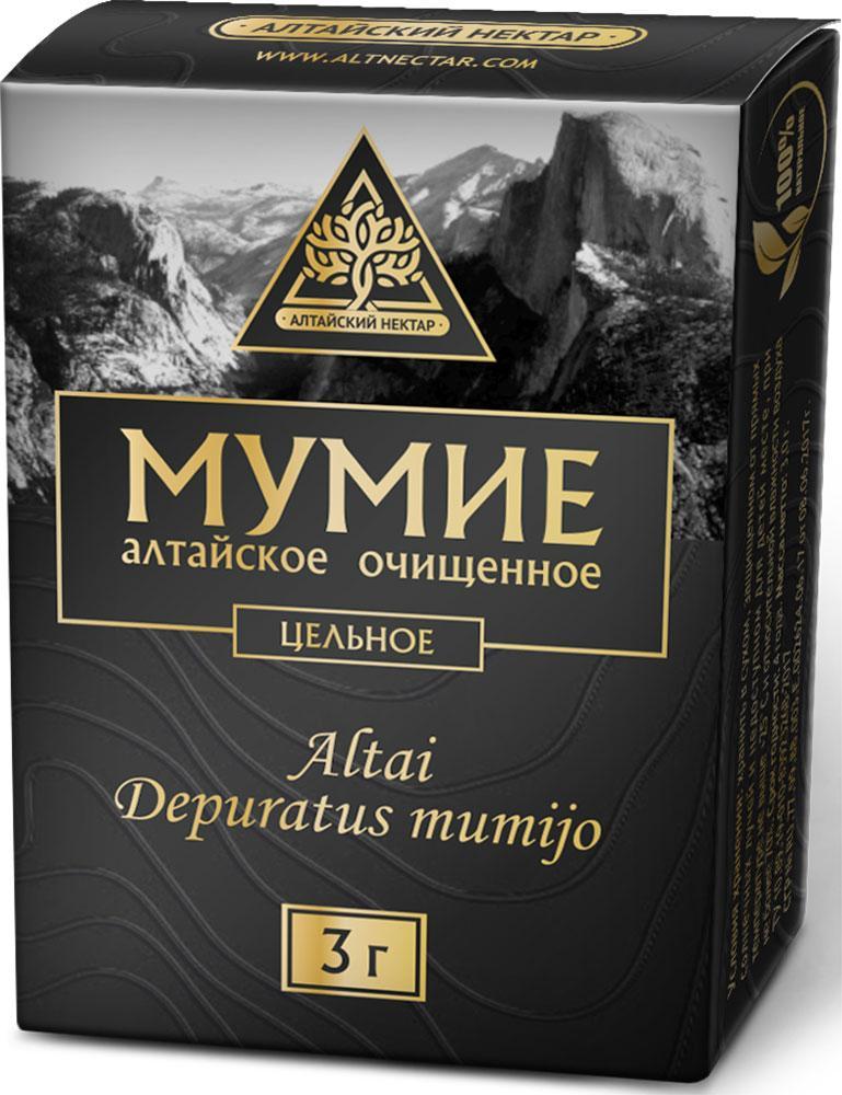 БАД Алтайский нектар Мумие очищенное в пластинах 0,6 гр. 5 шт. 3 гр., картон