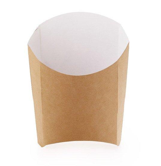 Коробка для картофеля фри крафт 50х126х135 мм., 1000 шт., Eco fry L