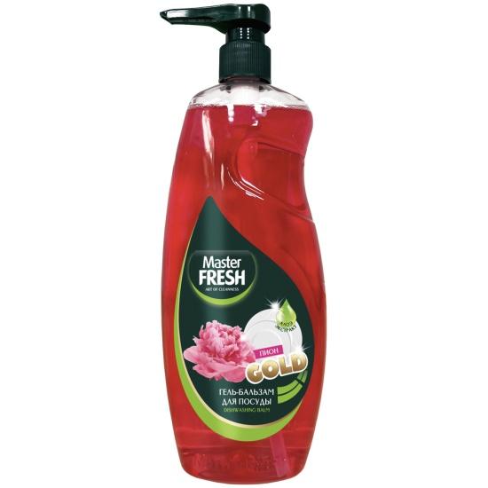 Гель-бальзам для мытья посуды Master Fresh GOLD Пион 1 л., флакон с дозатором