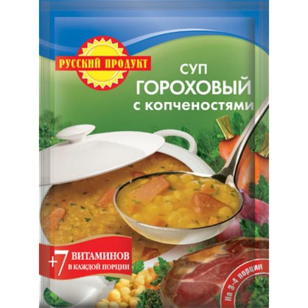 Суп Русский Продукт Гороховый с копченостями, 65 гр., сашет