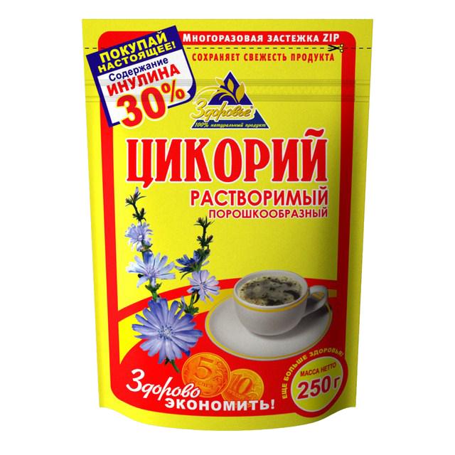 Цикорий Здоровье растворимый, 250 гр., дой-пак