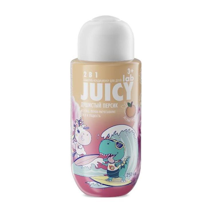 Шампунь-кондиционер JUICY lab детский 2 в 1 персик 250 мл., ПЭТ
