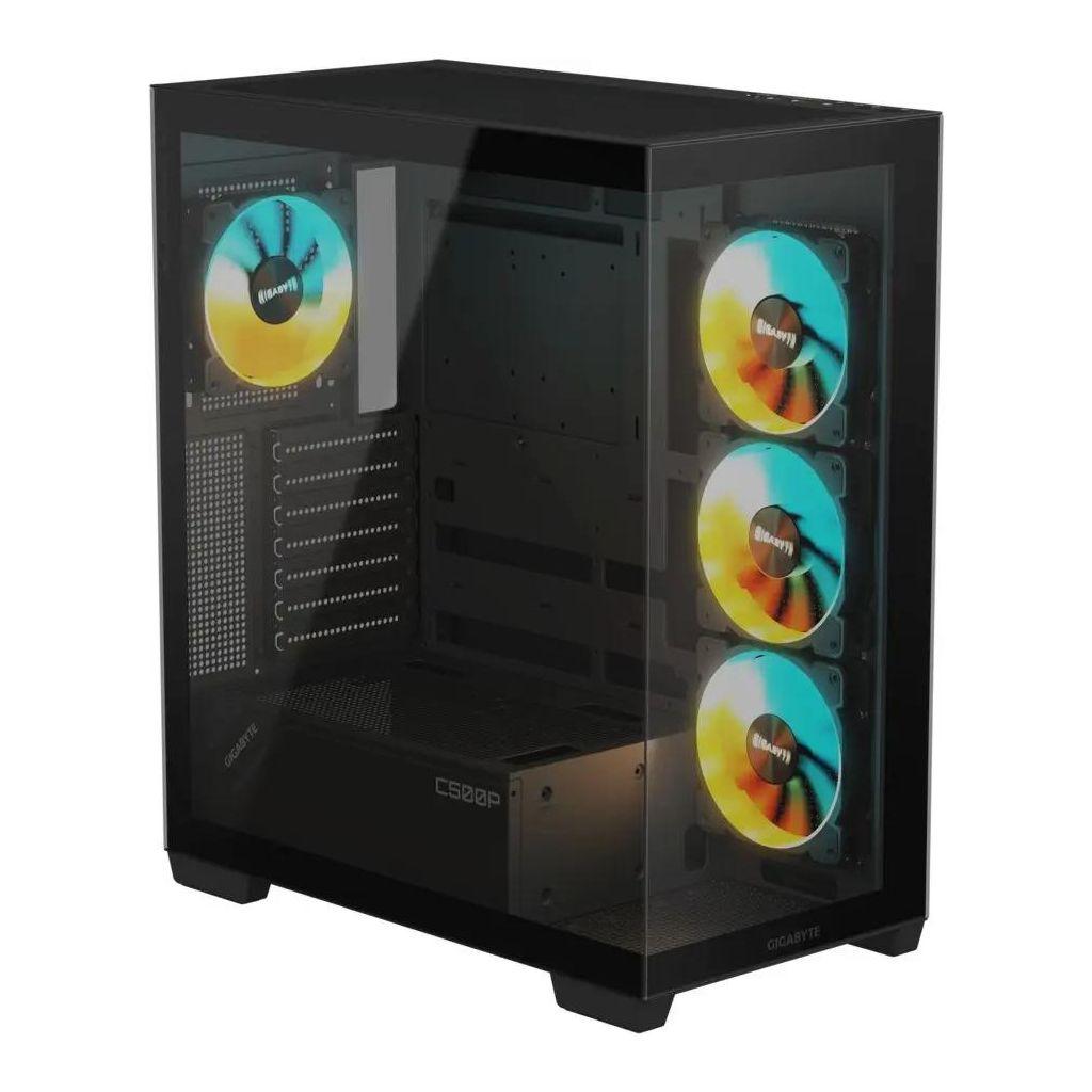 Корпус ATX Gigabyte GB-C500P ST, Midi-Tower, без БП, черный