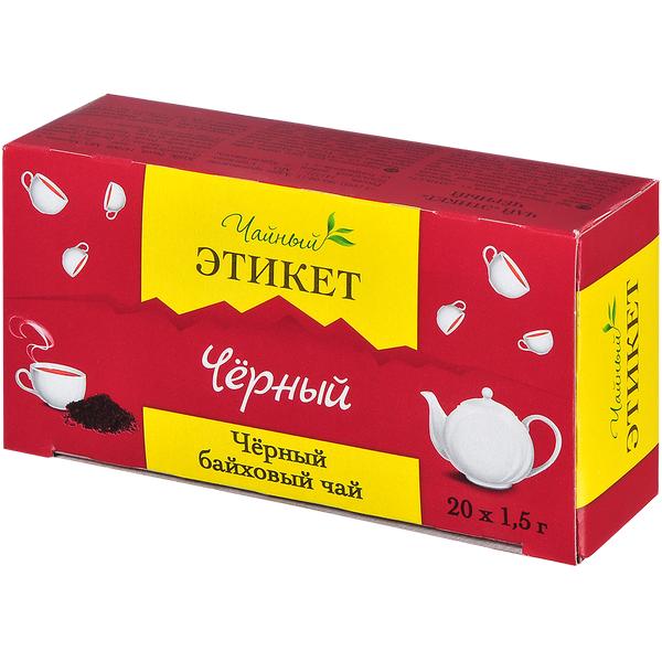 Чай Этикет зеленый, 20 пакетов, 30 гр., картон