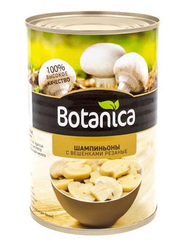 Шампиньоны с вешенками Botanica резаные 425 мл., ж/б