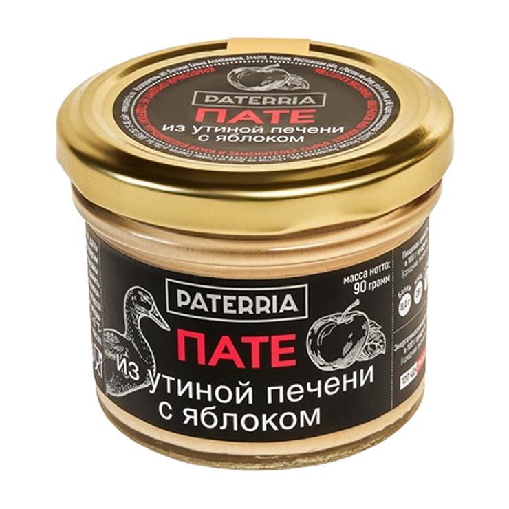 Пате Patteria из утиной печени с яблоком 90 гр., стекло