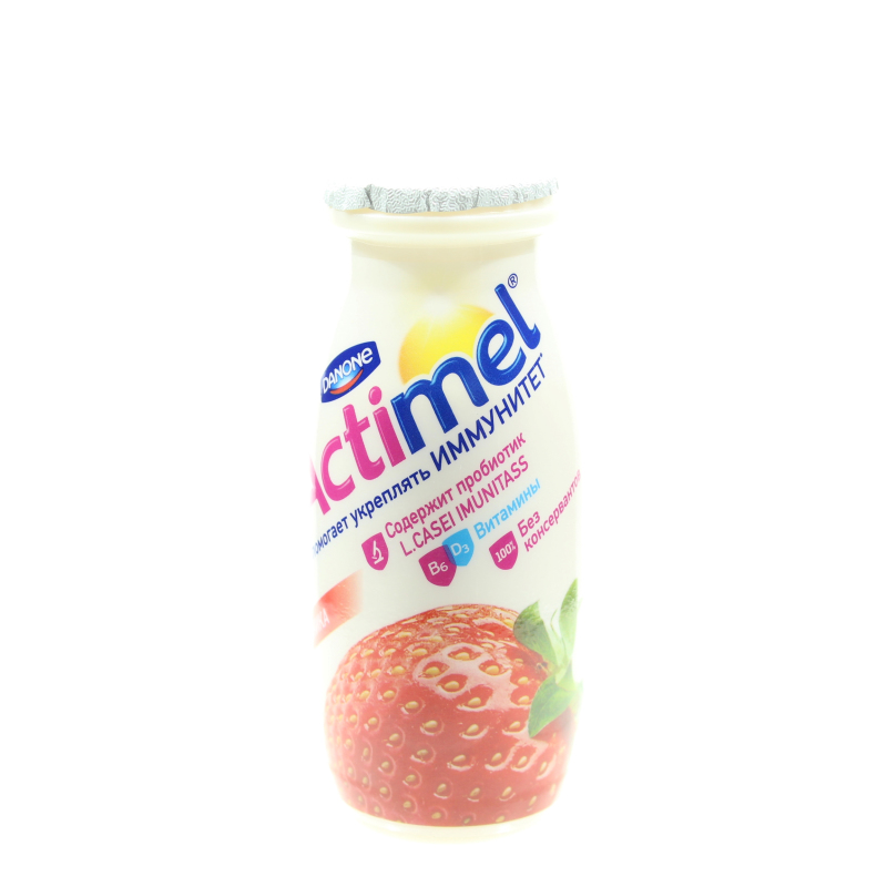 Напиток кисломолочный Actimel клубника 1,5% 100 гр., ПЭТ