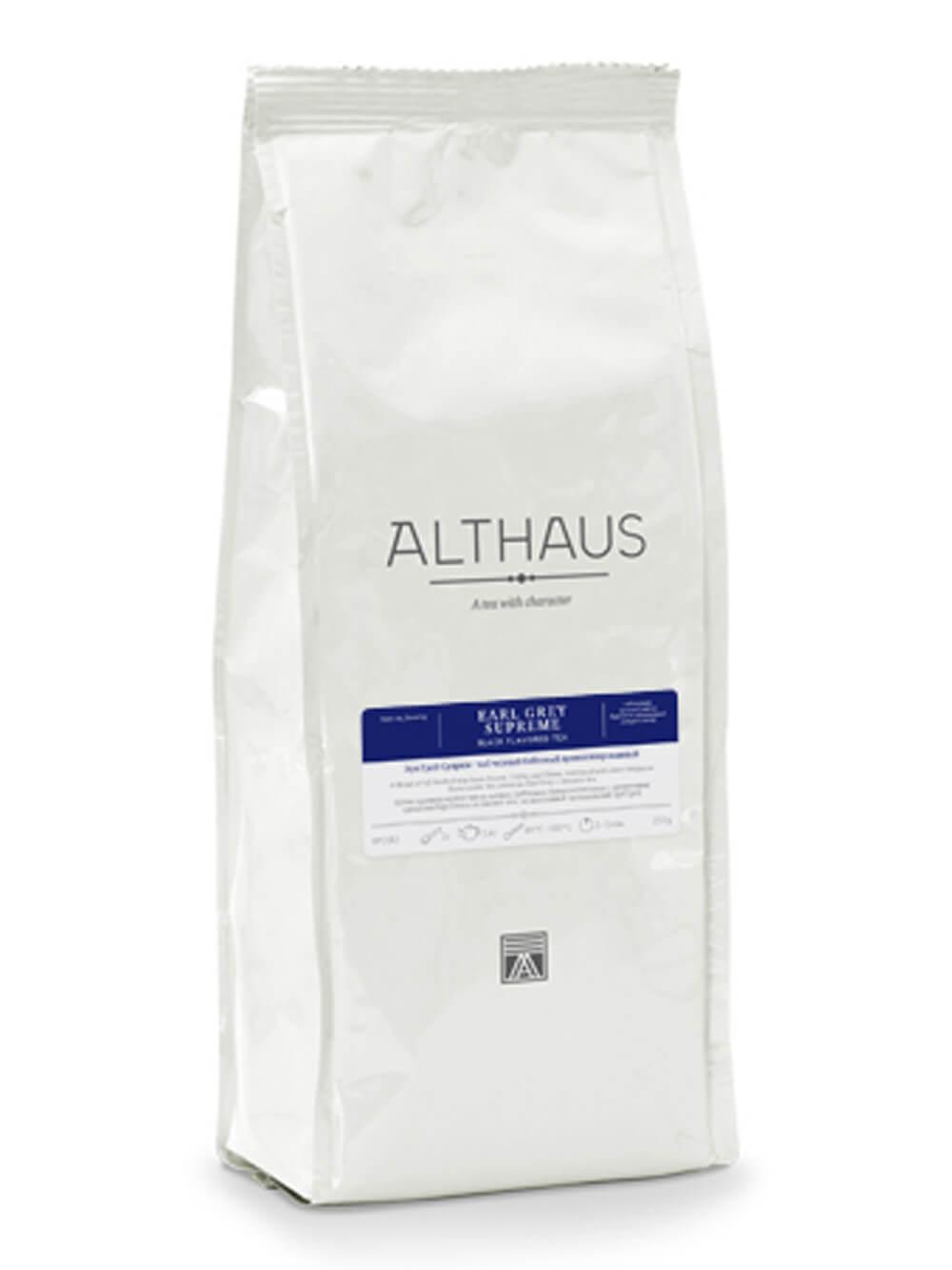 Чай Althaus Earl Grey Supreme листовой черный 250 гр., пакет
