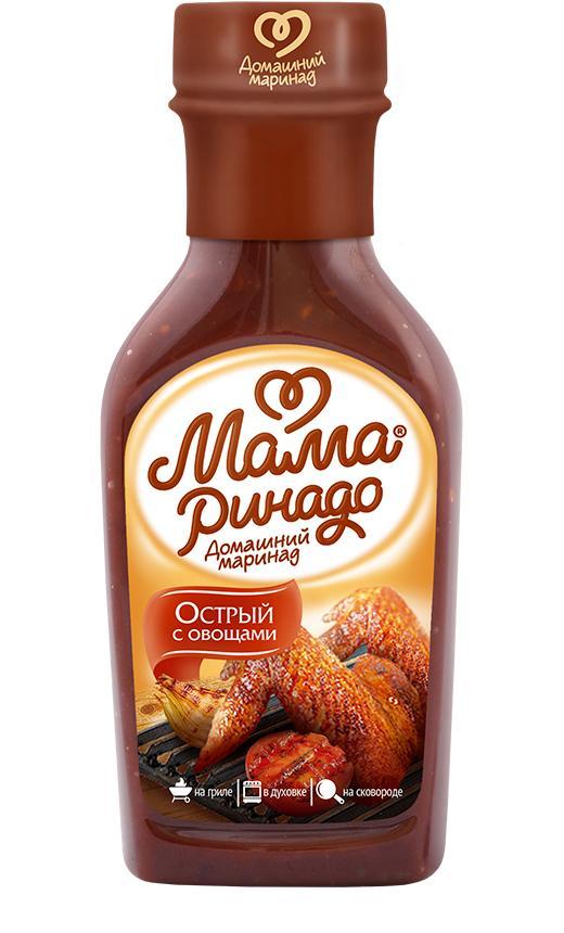 Маринад Мамаринадо Домашний Острый с овощами 270 мл., ПЭТ