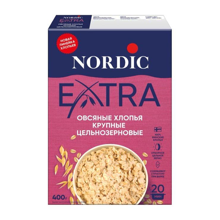 Хлопья NORDIC JUMBO OAT FLAKES овсяные крупные без глютена 400 гр., картон