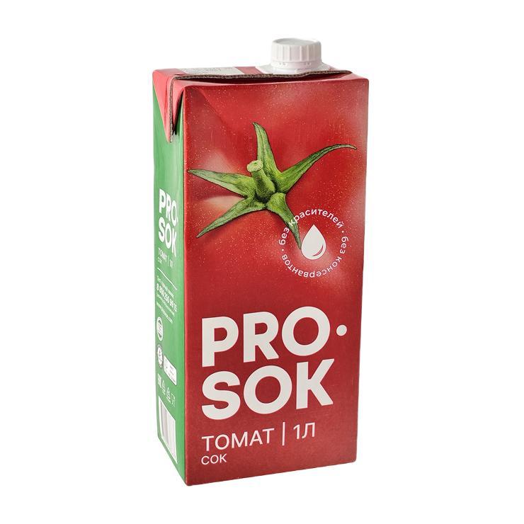 Сок PRO SOK томатный 1 л., тетра-пак