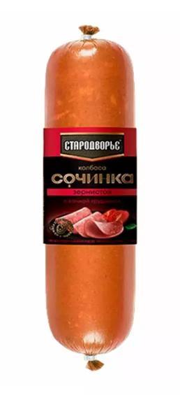 Колбаса полукопченая Сочинка зернистая с сочной грудинкой 300 гр., в/у