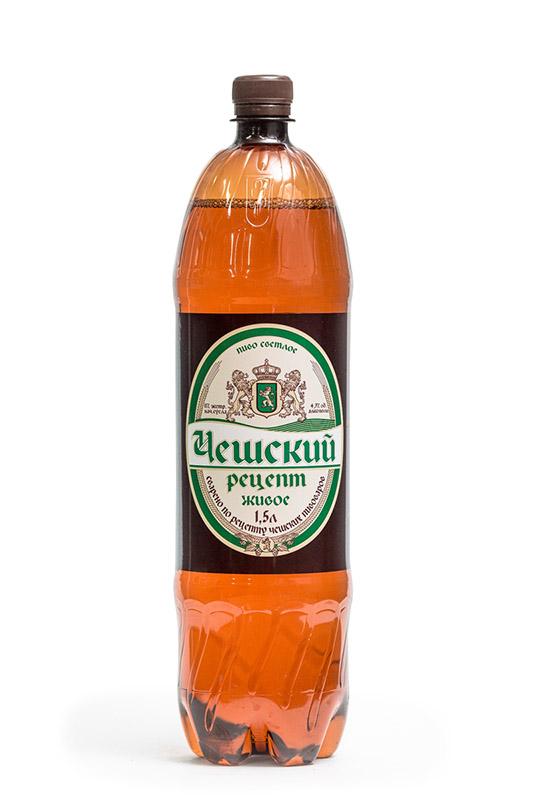 Пиво Липецкпиво Чешский рецепт светлое фильтрованное непастеризованное 4,7% 920 мл., ПЭТ