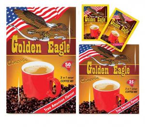 Кофе 3 в 1 Golden Eagle Classic 50 пакетов, 1 кг., флоу-пак