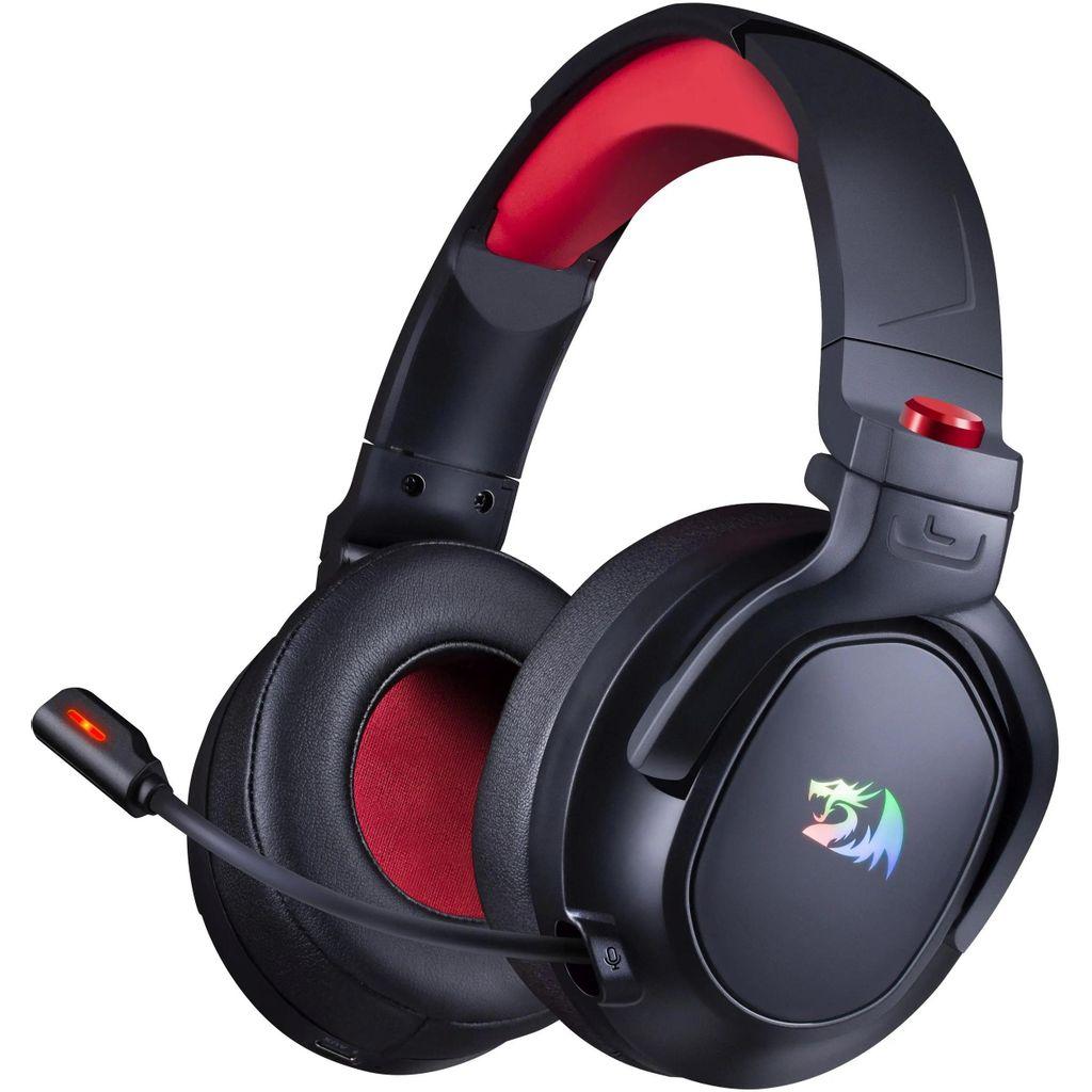 Гарнитура игровая Redragon Nomen, для компьютера и игровых консолей, накладные, радио, черный / красный [71279]