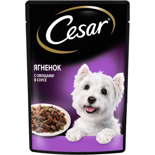 Cesar Влажный корм для собак ягненок и овощи в соусе 85г
