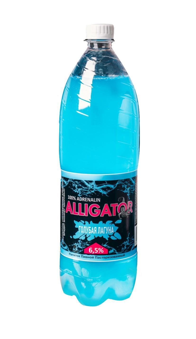 Напиток пивной Alligator голубая лагуна 6,5% 1,35 л., ПЭТ