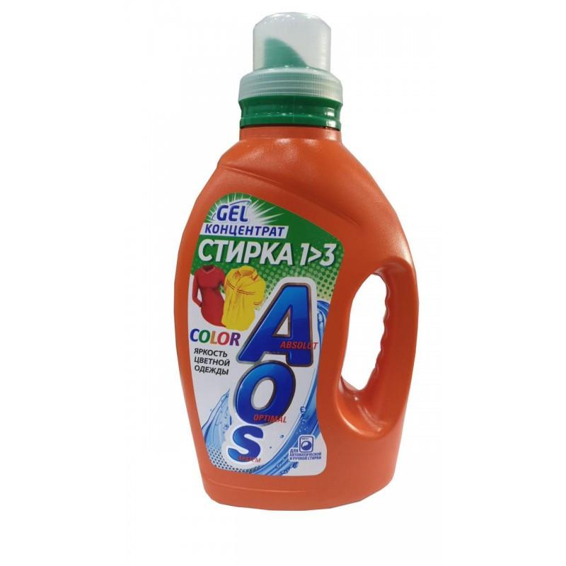 Гель для стирки AOS Color для цветного белья, концентрат 1.3 кг., ПЭТ