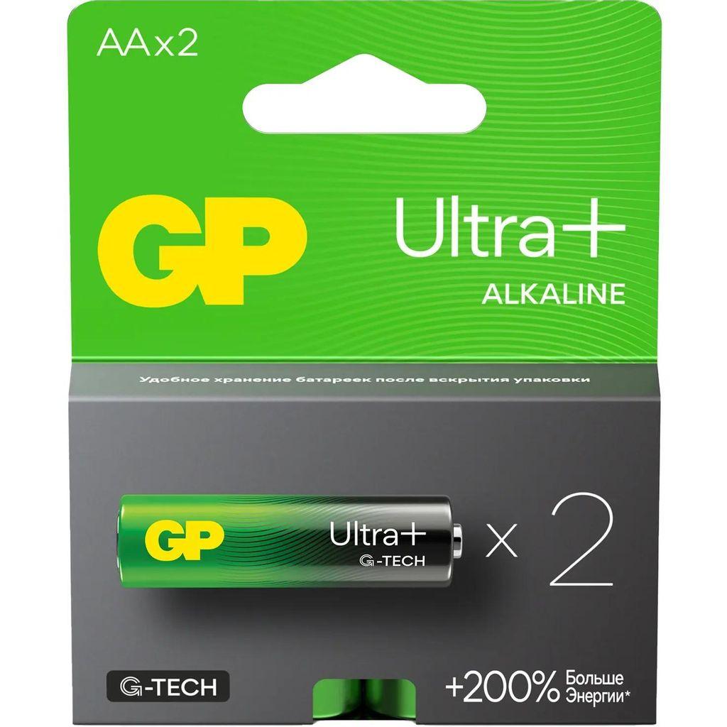 AA Батарейка GP Ultra Plus Alkaline 15AUPA21-2CRSB2, 2 шт.