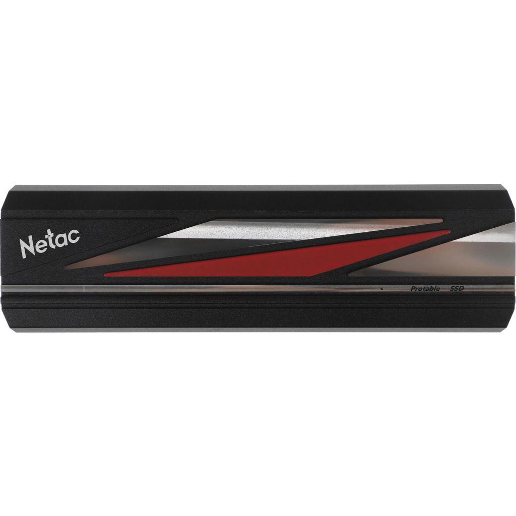 Внешний диск SSD 512ГБ NETAC ZX20L NT01ZX20L-512G-32BK, USB-C, запись - 1800МБ/с, чтение - 2000МБ/с, черный